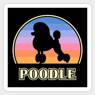 Poodle Vintage Sunset Dog Sticker